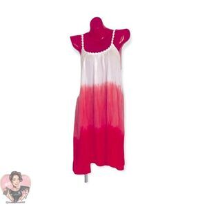 JFB Pink Ombré Bead Neckline Dress